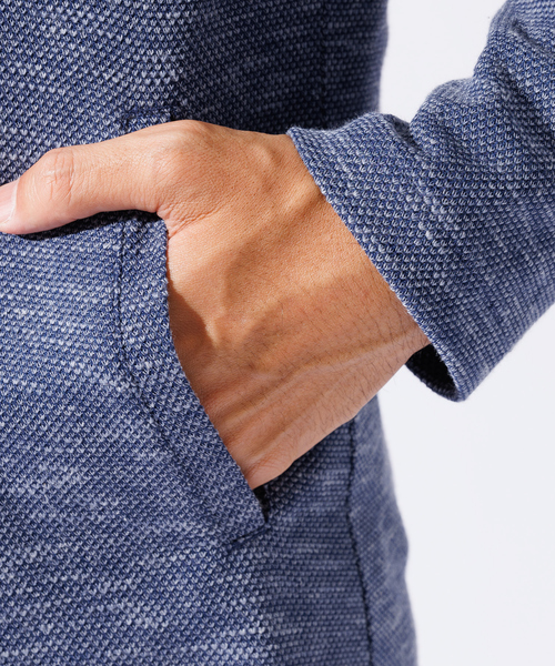 ABAHOUSE GRAY(アバハウスグレイ)の「【バーズアイ】ショールジャケット / サマージャケット(テーラードジャケット・メンズ・ライトグレー/ネイビー/ブルー/ライトベージュ・46/48/50)」の11枚目の写真