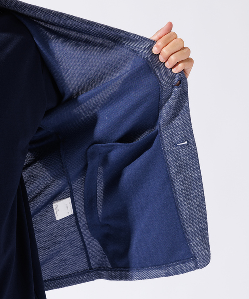 ABAHOUSE GRAY(アバハウスグレイ)の「【バーズアイ】ショールジャケット / サマージャケット(テーラードジャケット・メンズ・ライトグレー/ネイビー/ブルー/ライトベージュ・46/48/50)」の13枚目の写真