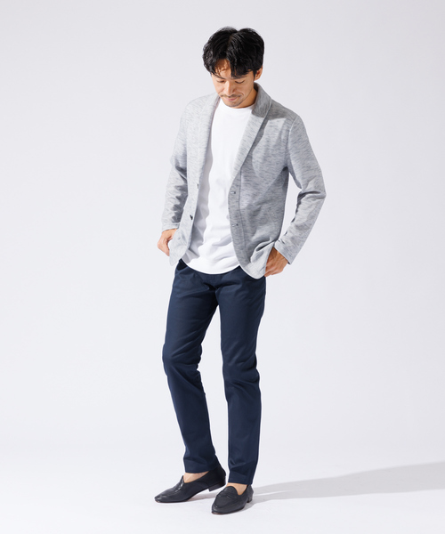 ABAHOUSE GRAY(アバハウスグレイ)の「【バーズアイ】ショールジャケット / サマージャケット(テーラードジャケット・メンズ・ライトグレー/ネイビー/ブルー/ライトベージュ・46/48/50)」の18枚目の写真