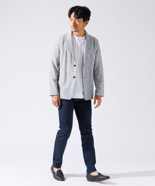 ABAHOUSE GRAY(アバハウスグレイ)の「【バーズアイ】ショールジャケット / サマージャケット(テーラードジャケット・メンズ・ライトグレー/ネイビー/ブルー/ライトベージュ・46/48/50)」の19枚目の写真