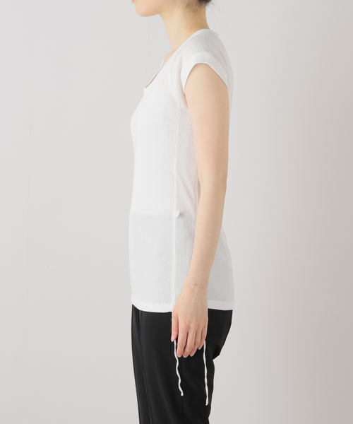 LOW CLASSIC/ロウ・クラシック】U-NECK side string T-SHIRT（T