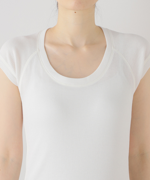 LOW CLASSIC カットソー LOW CLASSIC/ロウ・クラシック】U-NECK side string T-SHIRT（T