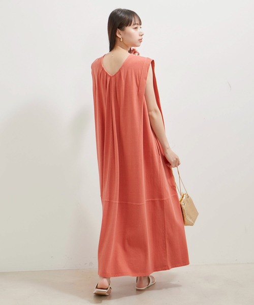 VIS（ビス）の「【洗える】ピグメント加工タックフレアワンピース（ワンピース・レディース・オレンジ系その他/ブラウン系その他/ブルー系その他4・FREE）」の13枚目の写真
