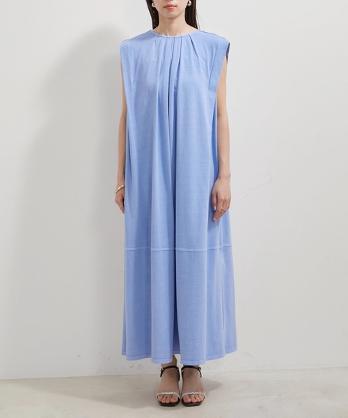 VIS（ビス）の「【洗える】ピグメント加工タックフレアワンピース（ワンピース・レディース・オレンジ系その他/ブラウン系その他/ブルー系その他4・FREE）」の20枚目の写真