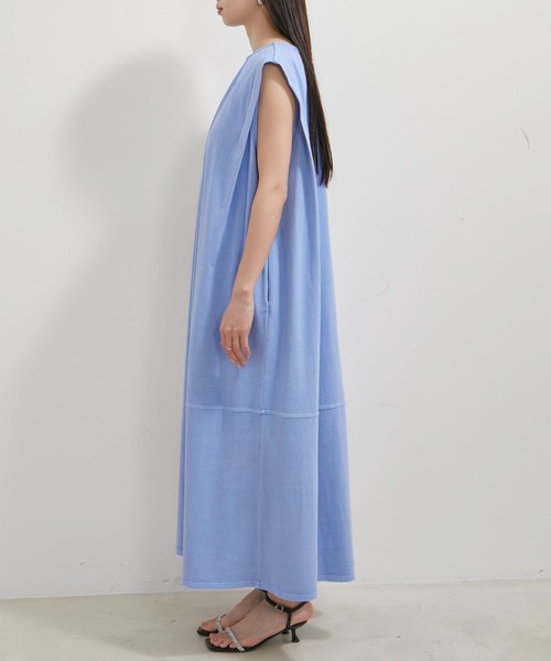 VIS（ビス）の「【洗える】ピグメント加工タックフレアワンピース（ワンピース・レディース・オレンジ系その他/ブラウン系その他/ブルー系その他4・FREE）」の21枚目の写真