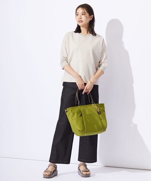 TCポンチ ニットコンビ ドルマン カットソー TCポンチ ニットコンビ ドルマン カットソー / J.PRESS LADIES L