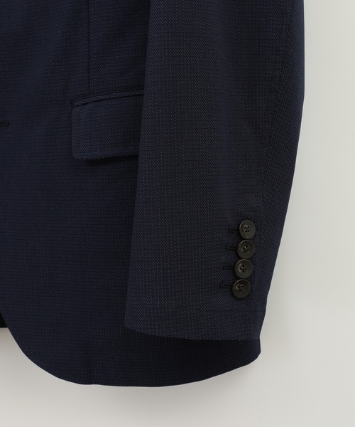 CROWDED CLOSET(クラウデッドクローゼット)の「<COOL DOTS>ツイルプリントテーラードジャケット(セットアップ対応)(テーラードジャケット・メンズ・ライトグレー・01)」の4枚目の写真