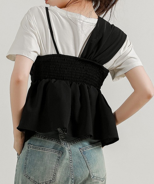 エディットフォールル　ヴィンテージ　デニム　リメイク　ビスチェ　キャミソール EDIT. FOR LULU（エディットフォールル）の「VINTAGEリメイク