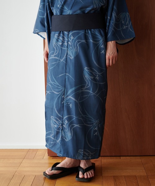 【しゃん】浴衣２点と帯のセット KIMONOMACHI 浴衣 レディース 浴衣と帯の2点セット 変わり織り