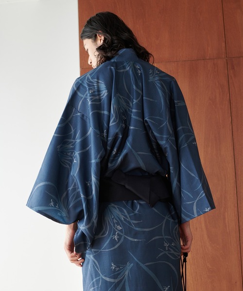 ONCILY(オンシェリー)の「YUKATA 2SET / 浴衣2点セット【浴衣+帯】(浴衣・メンズ・ネイビー/チャコールグレー・MEDIUM/LARGE)」の6枚目の写真