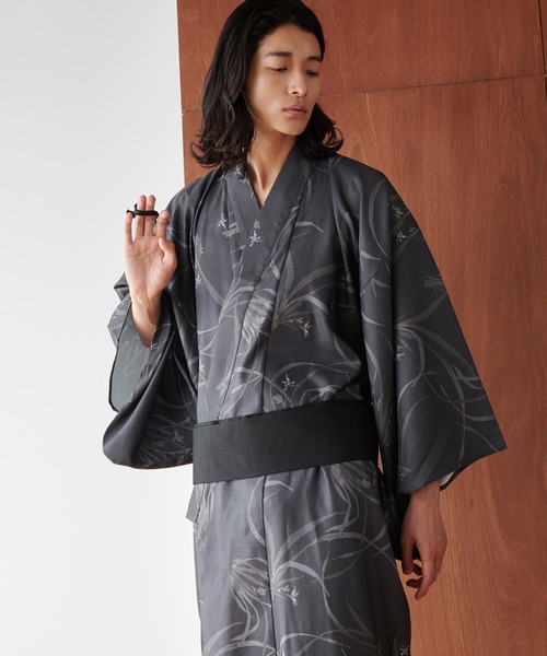 ONCILY(オンシェリー)の「YUKATA 2SET / 浴衣2点セット【浴衣+帯】(浴衣・メンズ・ネイビー/チャコールグレー・MEDIUM/LARGE)」の22枚目の写真