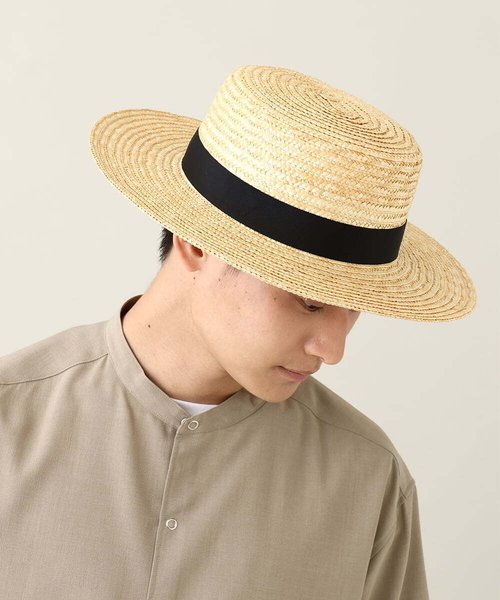 a.v.v（アーヴェヴェ）の「【ユニセックス】ストローカンカン帽（ハット・メンズ・ベージュ・46）」の9枚目の写真