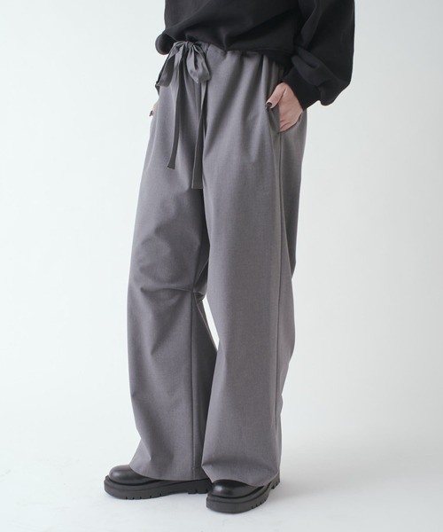 nestRobeUpcycleLinoBASIC ストライプカラーワイドパンツ NEW IN】 UpcycleLino BASIC Vintage Tone | ONLINE SHOP | nest Robe