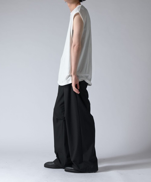 ストライプイージーワイドパンツ（その他パンツ）｜Lui's