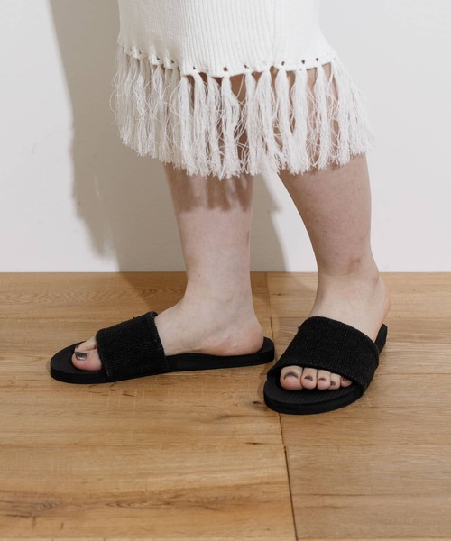 Indosole（インドソール）の「indosole　Pable SLIDE 2（サンダル・レディース・インディゴブルー/ブラック/オフホワイト・4/6/8）」の7枚目の写真