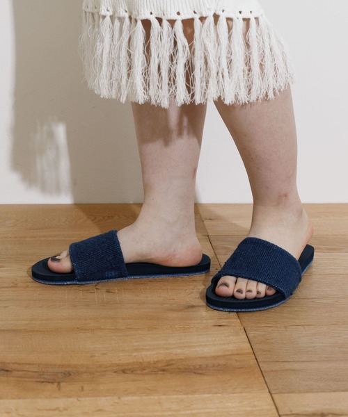Indosole（インドソール）の「indosole　Pable SLIDE 2（サンダル・レディース・インディゴブルー/ブラック/オフホワイト・4/6/8）」の9枚目の写真