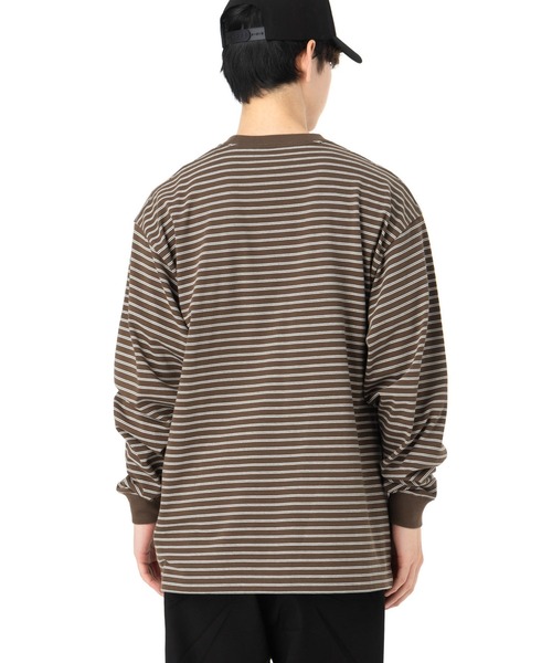 ニューエラ 長袖Tシャツ オーバーサイズ ボーダー(Tシャツ/カットソー)|NEW ERA(ニューエラ) ニューエラ 長袖Tシャツ オーバーサイズ ボーダー(Tシャツ/カットソー)|NEW ERA(ニューエラ)