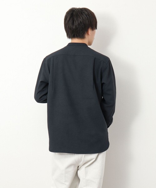 NOLLEY’S(ノーリーズ)の「《吸水速乾》2wayストレッチ バンドカラーシャツ(シャツ/ブラウス・メンズ・ネイビー/ブラック/チャコールグレー・L/M/S)」の8枚目の写真