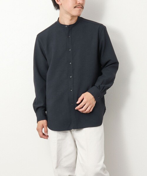 NOLLEY’S(ノーリーズ)の「《吸水速乾》2wayストレッチ バンドカラーシャツ(シャツ/ブラウス・メンズ・ネイビー/ブラック/チャコールグレー・L/M/S)」の11枚目の写真