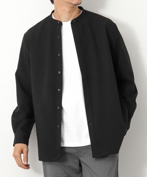 NOLLEY’S(ノーリーズ)の「《吸水速乾》2wayストレッチ バンドカラーシャツ(シャツ/ブラウス・メンズ・ネイビー/ブラック/チャコールグレー・L/M/S)」の14枚目の写真