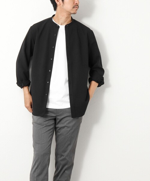 NOLLEY’S(ノーリーズ)の「《吸水速乾》2wayストレッチ バンドカラーシャツ(シャツ/ブラウス・メンズ・ネイビー/ブラック/チャコールグレー・L/M/S)」の17枚目の写真