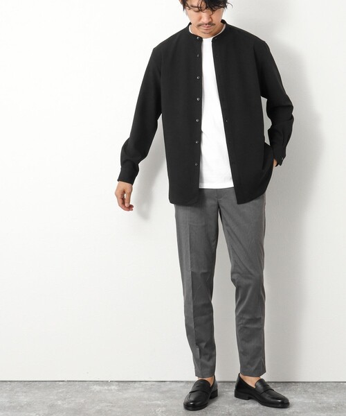 NOLLEY’S(ノーリーズ)の「《吸水速乾》2wayストレッチ バンドカラーシャツ(シャツ/ブラウス・メンズ・ネイビー/ブラック/チャコールグレー・L/M/S)」の20枚目の写真