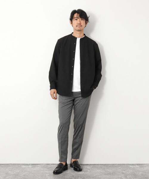 NOLLEY’S(ノーリーズ)の「《吸水速乾》2wayストレッチ バンドカラーシャツ(シャツ/ブラウス・メンズ・ネイビー/ブラック/チャコールグレー・L/M/S)」の22枚目の写真