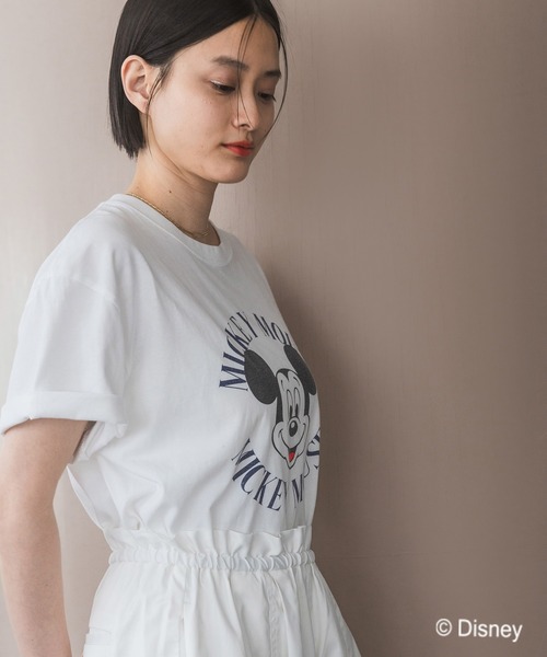 GOOD ROCK SPEED（グッドロックスピード）の「【別注】GOOD ROCK SPEED_MICKEY MOUSE プリントTEE（Tシャツ/カットソー・レディース・チャコールグレー/オフホワイト・FREE）」の21枚目の写真