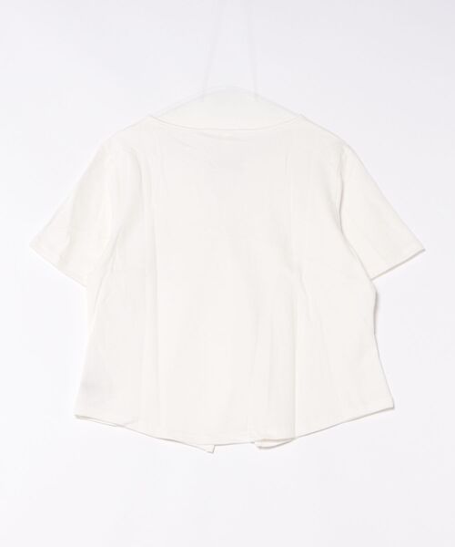 GOLDJAPAN(ゴールドジャパン)の「チェーン付きキーネックギャザーカットソー『大きいサイズ対応』(Tシャツ/カットソー・レディース・ホワイト/ブラック・6L/5L/4L/3L/LL)」の20枚目の写真