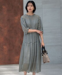 【洗える】Ratti コラージュプリント ワンピース