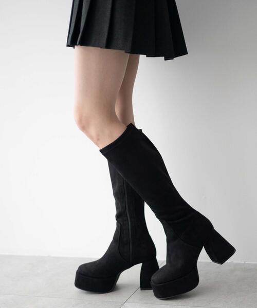 stoackroomメッシュロングブーツ 23〜23.5 メッシュ ロング ブーツ 黒 23.5cm | Tsudaya