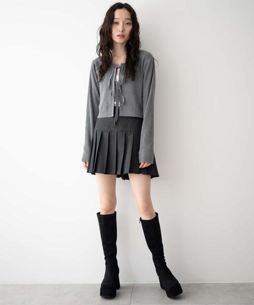 WEGO（ウィゴー）の「WEGO/ストーム付きワイドヒールロングブーツ（ブーツ・レディース・ブラック/ブラック系その他・X-LARGE/LARGE/MEDIUM/SMALL）」の14枚目の写真