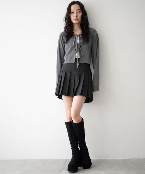 WEGO（ウィゴー）の「WEGO/ストーム付きワイドヒールロングブーツ（ブーツ・レディース・ブラック/ブラック系その他・X-LARGE/LARGE/MEDIUM/SMALL）」の15枚目の写真