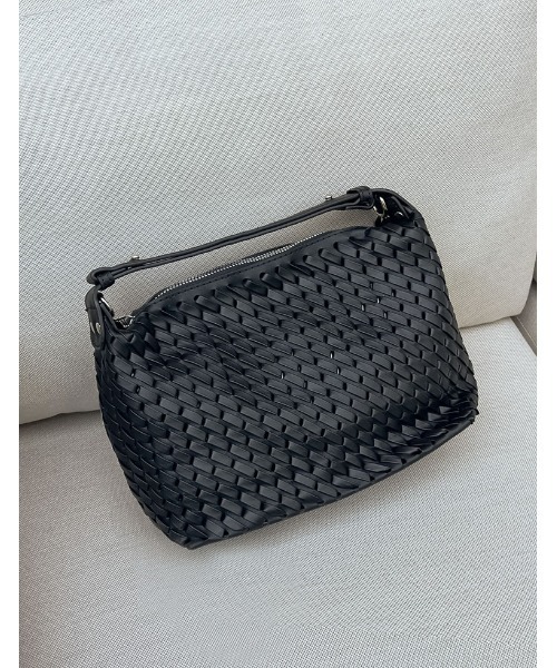 Re:EDIT（リエディ）の「2WAYフェイクレザーメッシュワンハンドルバッグ（ハンドバッグ・レディース・ベージュ/ブラック/アイボリー・FREE）」の3枚目の写真