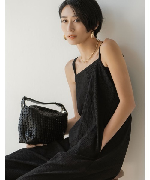 Re:EDIT（リエディ）の「2WAYフェイクレザーメッシュワンハンドルバッグ（ハンドバッグ・レディース・ベージュ/ブラック/アイボリー・FREE）」の5枚目の写真