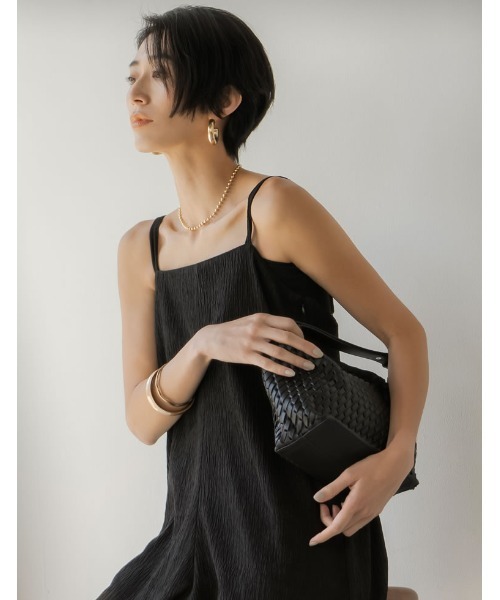 Re:EDIT（リエディ）の「2WAYフェイクレザーメッシュワンハンドルバッグ（ハンドバッグ・レディース・ベージュ/ブラック/アイボリー・FREE）」の6枚目の写真