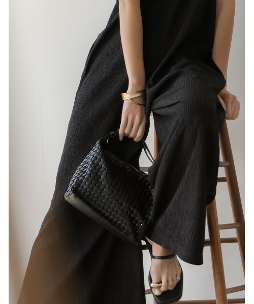 Re:EDIT（リエディ）の「2WAYフェイクレザーメッシュワンハンドルバッグ（ハンドバッグ・レディース・ベージュ/ブラック/アイボリー・FREE）」の7枚目の写真