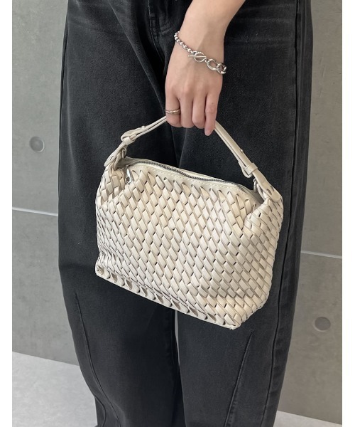 Re:EDIT（リエディ）の「2WAYフェイクレザーメッシュワンハンドルバッグ（ハンドバッグ・レディース・ベージュ/ブラック/アイボリー・FREE）」の14枚目の写真