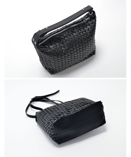 Re:EDIT（リエディ）の「2WAYフェイクレザーメッシュワンハンドルバッグ（ハンドバッグ・レディース・ベージュ/ブラック/アイボリー・FREE）」の22枚目の写真