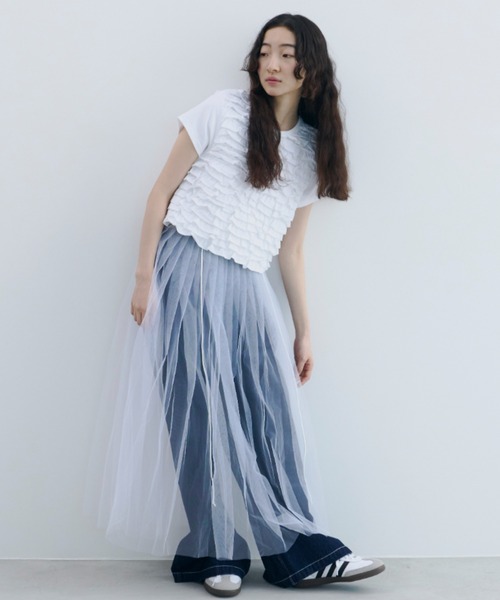 PERNA（ペルナ）の「チュールストラップスカート（スカート・レディース・ブラック/ホワイト/ピンク・MEDIUM/LARGE）」の14枚目の写真