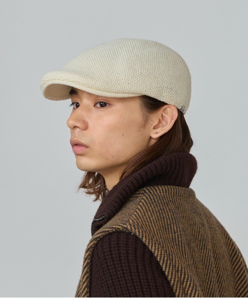 OVERRIDE（オーバーライド）の「OVERRIDE  WOOL KNIT HUNTING / オーバーライド（ハンチング/ベレー帽・メンズ・ブルー/ブラック/ホワイト/イエロー・60cm/62cm/58cm）」の7枚目の写真