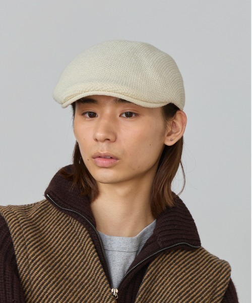OVERRIDE（オーバーライド）の「OVERRIDE  WOOL KNIT HUNTING / オーバーライド（ハンチング/ベレー帽・メンズ・ブルー/ブラック/ホワイト/イエロー・60cm/62cm/58cm）」の8枚目の写真