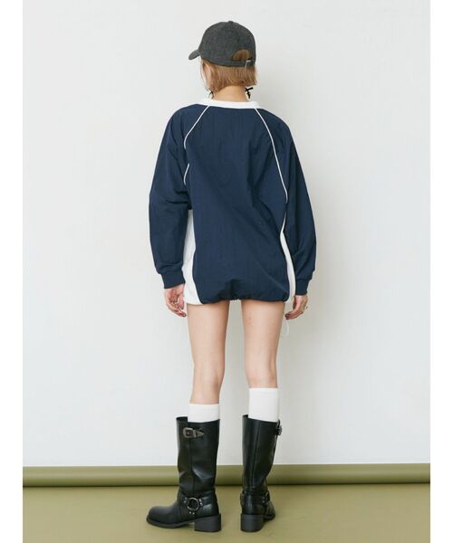 EVRIS（エヴリス）の「ブロケットコアナイロンユニフォームトップス（Tシャツ/カットソー・レディース・ブラック/レッド/ネイビー・FREE）」の12枚目の写真