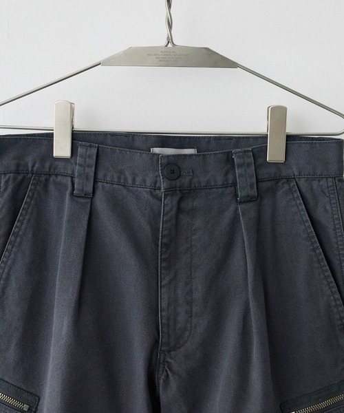 WYM LIDNM（ウィム バイ リドム）の「VINTAGE FADED DUCK CURVED CARGO（カーゴパンツ・メンズ・ブラック/アッシュブラウン/チャコール・S/M/L）」の11枚目の写真