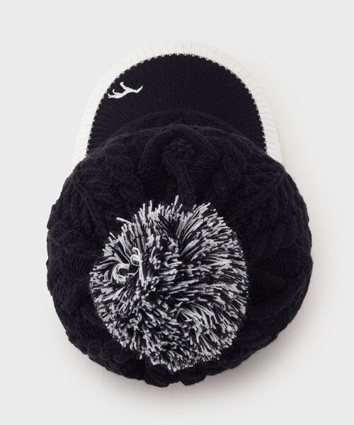 adabat（アダバット）の「耳当てつき ニットキャップ（ニットキャップ/ビーニー・レディース・ホワイト系/ネイビー/ワインレッド・00）」の7枚目の写真