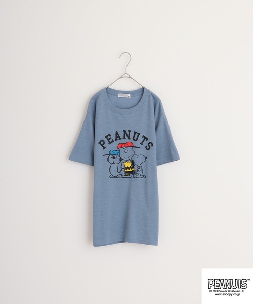 PEANUTS(ピーナッツ)の「PEANUTS カノコ 半袖Tシャツ(Tシャツ/カットソー・メンズ・ホワイト/ブラック/ブルーグレー/ブラック系/ライトカーキ/サックスブルー系・M/L/LL)」の11枚目の写真