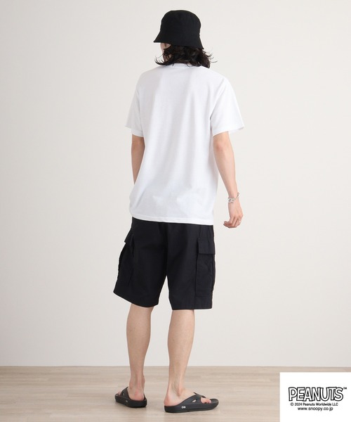 PEANUTS(ピーナッツ)の「PEANUTS カノコ 半袖Tシャツ(Tシャツ/カットソー・メンズ・ホワイト/ブラック/ブルーグレー/ブラック系/ライトカーキ/サックスブルー系・M/L/LL)」の18枚目の写真