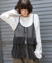 niko and... | ラメプリーツチュールキャミ(キャミソール)