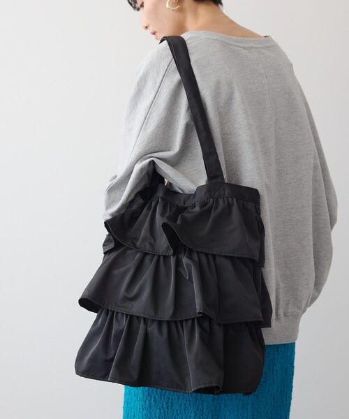 AMERICAN HOLIC(アメリカンホリック)の「ティアードフリルBAG(トートバッグ・レディース・ブラック・FREE)」の10枚目の写真