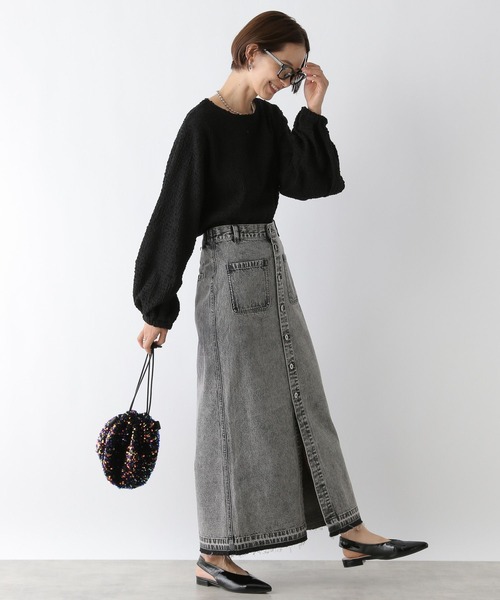 セール】フロントボタンデニムスカート 136290（デニムスカート
